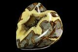 D Polished Utah Septarian Heart - Beautiful Crystals #123861-2